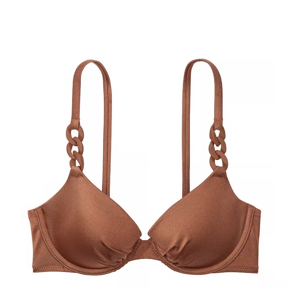 Victoria’s Secret Swim Chain Link Icon Push Up Bikini Top